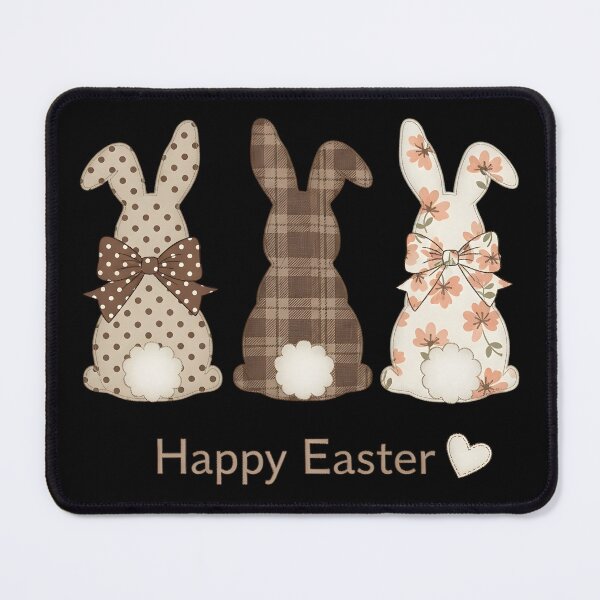 Item preview, Happy Easter Cute Bunny Trio Spring Farmhouse Art designed and sold by OlakunleOloroz.