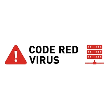 Artwork thumbnail, Code Red Virus Network Alert Design by KurtByteStudio
