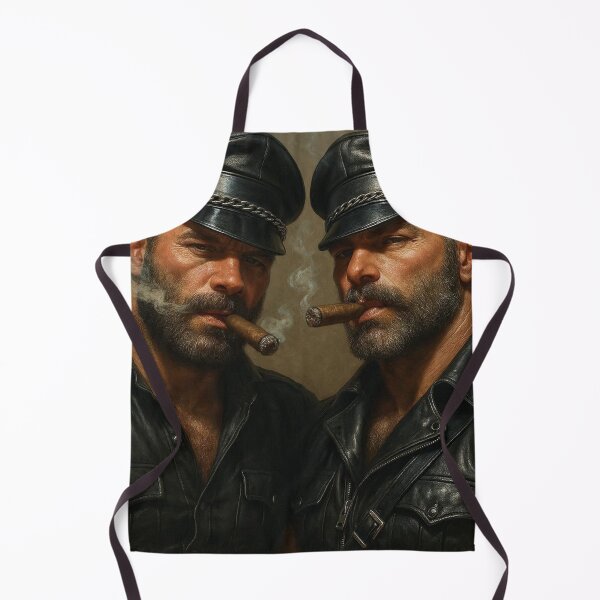 Item preview, Vintage Gay Leather Daddy Double Trouble Hyperrealism Gay Pride Graphic Design designed and sold by ItsAKinkThing.