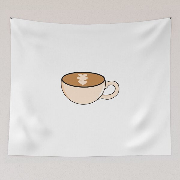 Item preview, Latte Coffee Cup Sticker — Cozy Café Drink Aesthetic designed and sold by Papiertriangle.