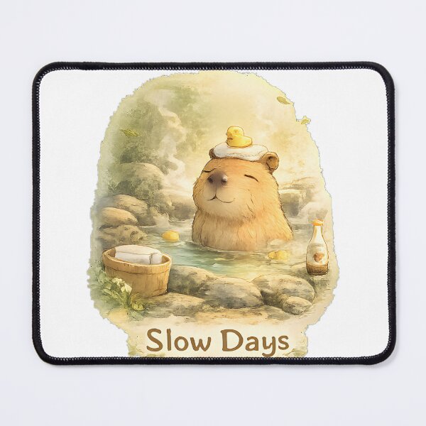 Item preview, A capybara relaxing in an onsen spa hot tub designed and sold by Rockveil Co..