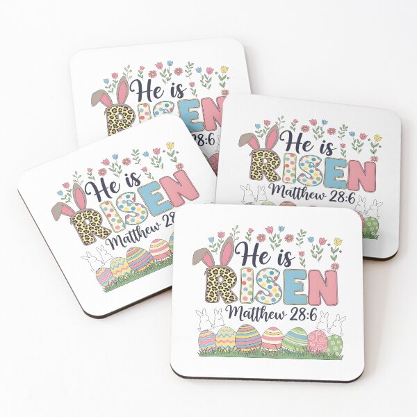 Item preview, Happy Easter He is Risen Jesus Matthew 28 6 designed and sold by OlakunleOloroz.