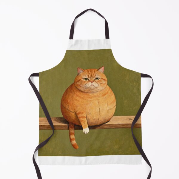 Item preview, Judgmental Cat Portrait - Folk Art Primitive designed and sold by PictorialWhimsy.
