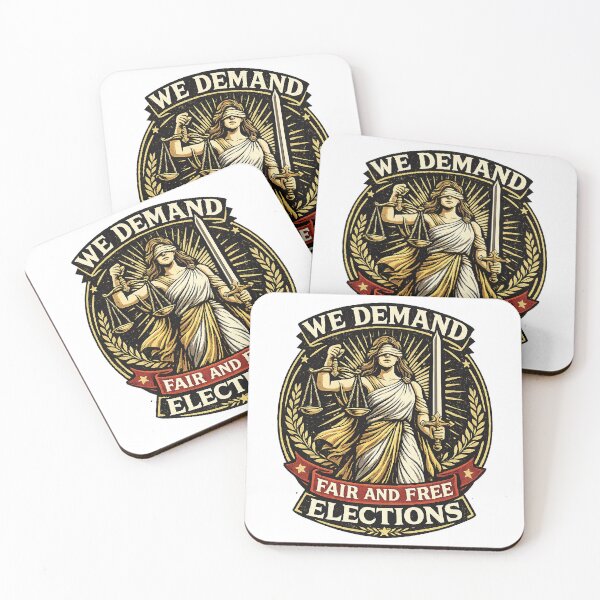 Item preview, We Demand Fair Free Elections Lady Justice  designed and sold by The Junto Shop.