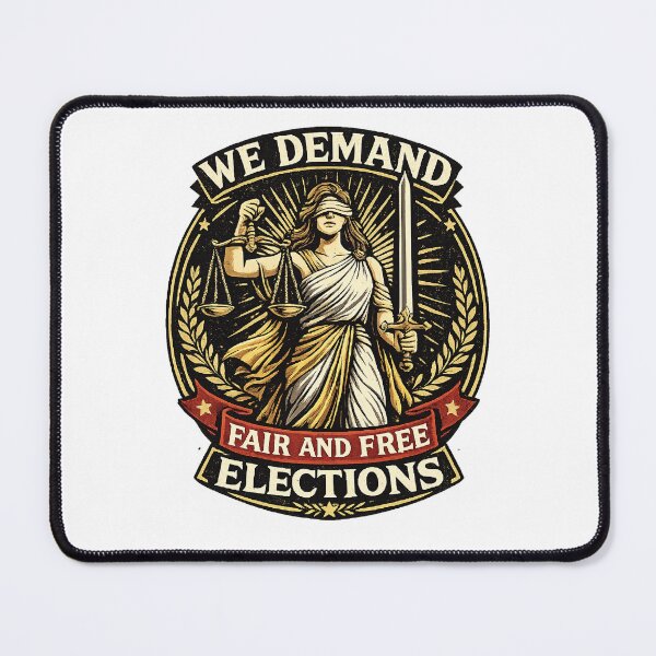 Item preview, We Demand Fair Free Elections Lady Justice  designed and sold by The Junto Shop.