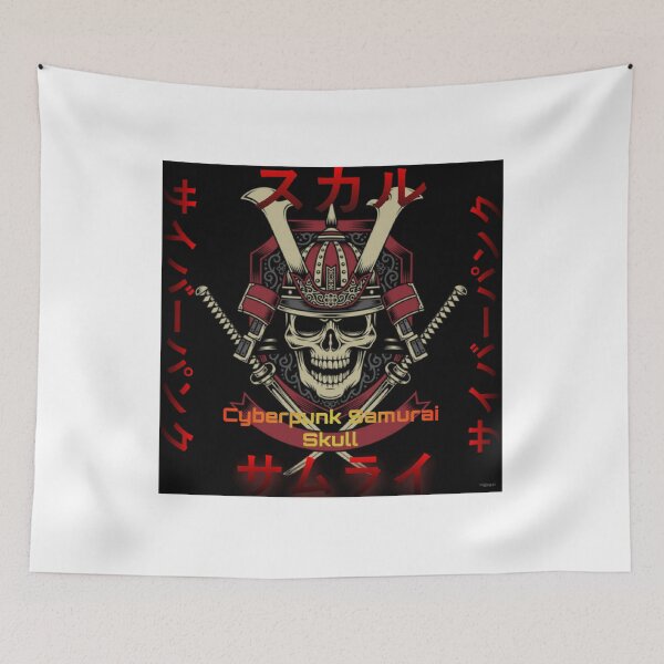 Item preview, Cyberpunk Samurai Skull - Japanese Mecha Art designed and sold by WalidRhedifa.