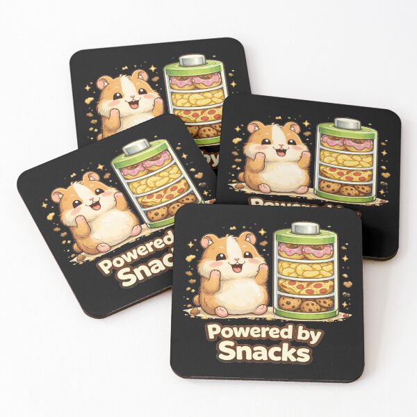 Item preview, Powered by Snacks Cute Hamster Shirt designed and sold by Papier Atelier Art.