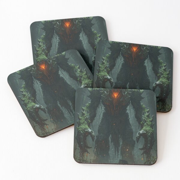 Item preview, Ancient Stone Golem Awakening Dark Temple Fantasy Art designed and sold by Kynura.