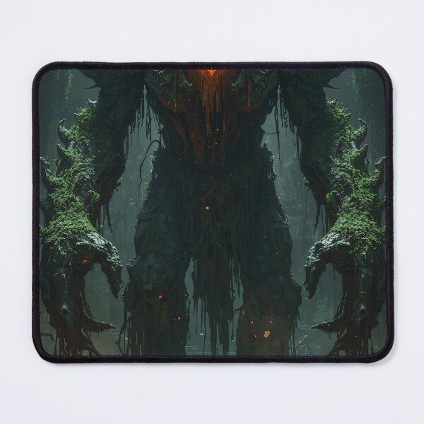 Item preview, Ancient Stone Golem Awakening Dark Temple Fantasy Art designed and sold by Kynura.