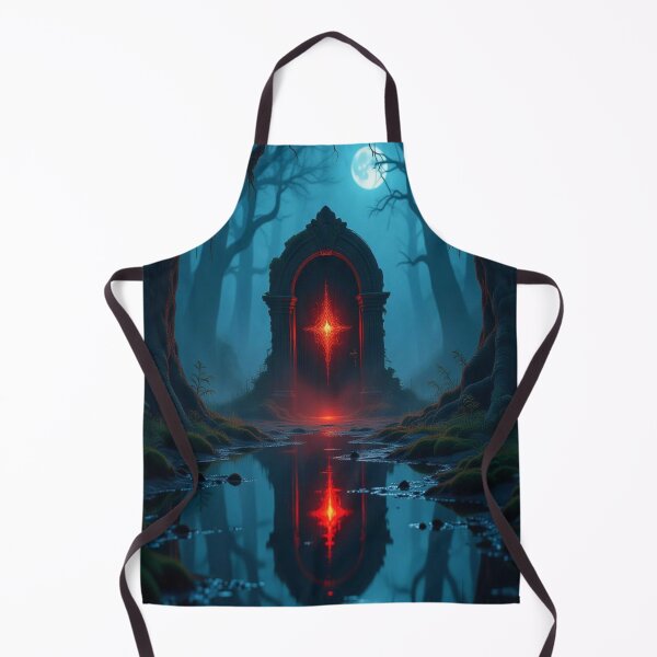 Item preview, Mysterious glowing door in enchanted forest, hidden in the fog, surreal atmosphere full of unknown magic designed and sold by FotoworldEdel.