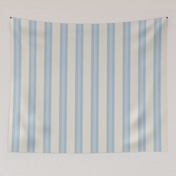 Item preview, Natural Stripe Studio Vertical Stripes Cool Calm Bone Mist Blue designed and sold by Kreativa1.