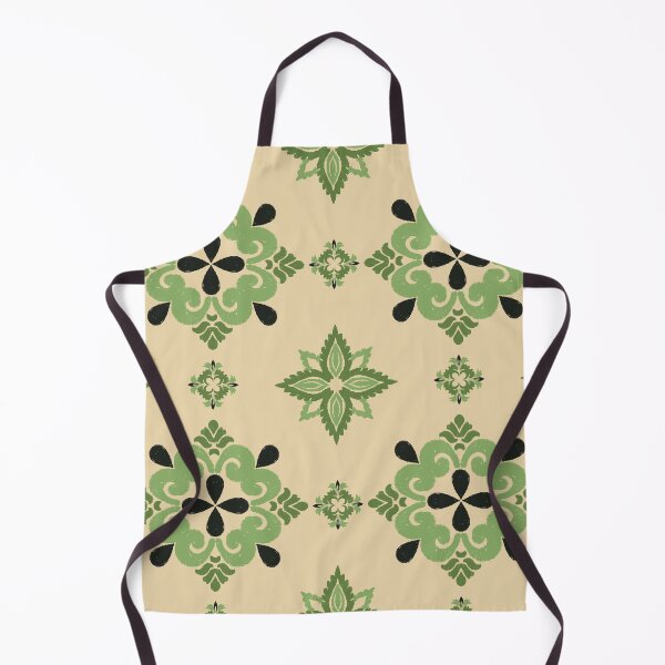 Item preview, Seamless Vintage Green Floral Pattern with Ornamental Ethnic Motifs. designed and sold by kasune-shop.