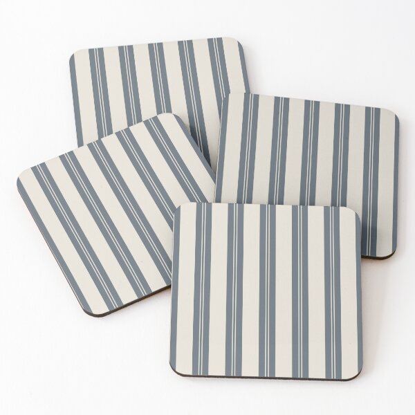 Item preview, Natural Stripe Studio Vertical Stripes Cool Calm Bone Slate designed and sold by Kreativa1.