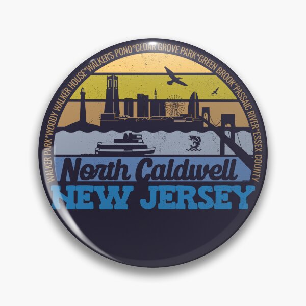 Item preview, North Caldwell New Jersey Sunset Retro Vintage Local Pride Logo designed and sold by CRHPOD20.