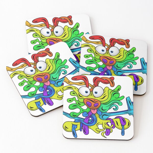 Item preview, Creature #74 - colorful happy face designed and sold by liquid-print.