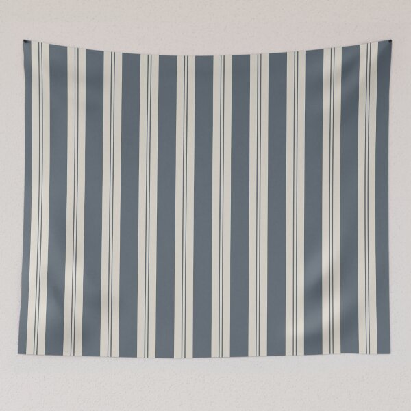 Item preview, Natural Stripe Studio Vertical Stripes Cool Calm Slate Bone designed and sold by Kreativa1.