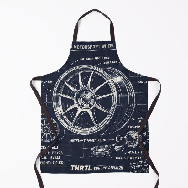 Item preview, 90s Motorsport Split-Spoke Wheel Blueprint – RSR-17 Europe Division Technical Illustration | THRTL Automotive Art designed and sold by ClassicThrottle.