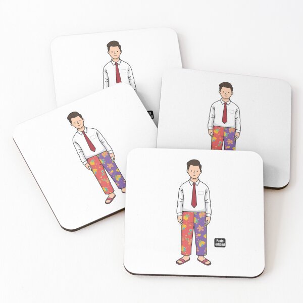 Item preview, Pants Optional Funny WFH Sticker - Business Professional vs Pajama Pants Humor designed and sold by ZYNORAworld.