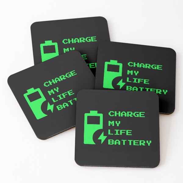Item preview, Charge My Life Battery - Funny Introvert Low Energy Pixel Art designed and sold by vividlukas.