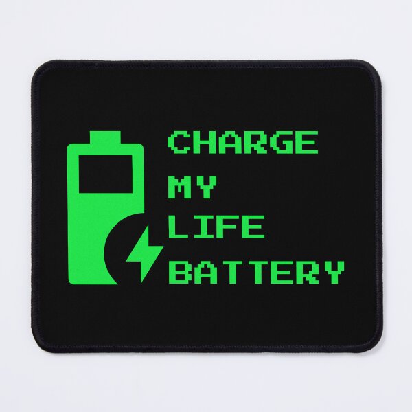 Item preview, Charge My Life Battery - Funny Introvert Low Energy Pixel Art designed and sold by vividlukas.