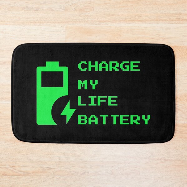 Item preview, Charge My Life Battery - Funny Introvert Low Energy Pixel Art designed and sold by vividlukas.