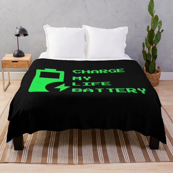 Item preview, Charge My Life Battery - Funny Introvert Low Energy Pixel Art designed and sold by vividlukas.