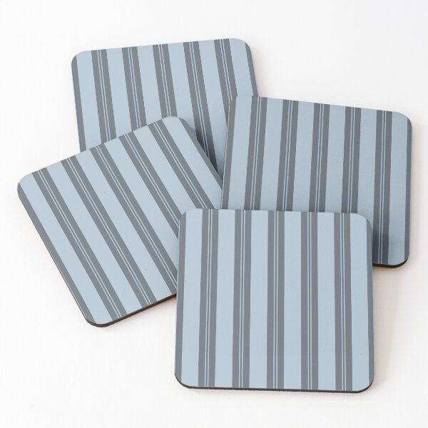 Item preview, Natural Stripe Studio Vertical Stripes Cool Calm Mist Blue Slate designed and sold by Kreativa1.