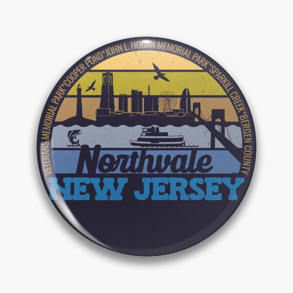 Item preview, Northvale New Jersey Sunset Retro Vintage Local Pride Logo designed and sold by CRHPOD20.
