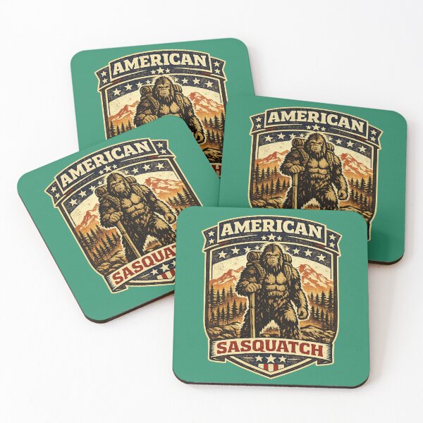 Item preview, American Sasquatch – Patriotic Bigfoot Outdoor Badge designed and sold by amarvilks.