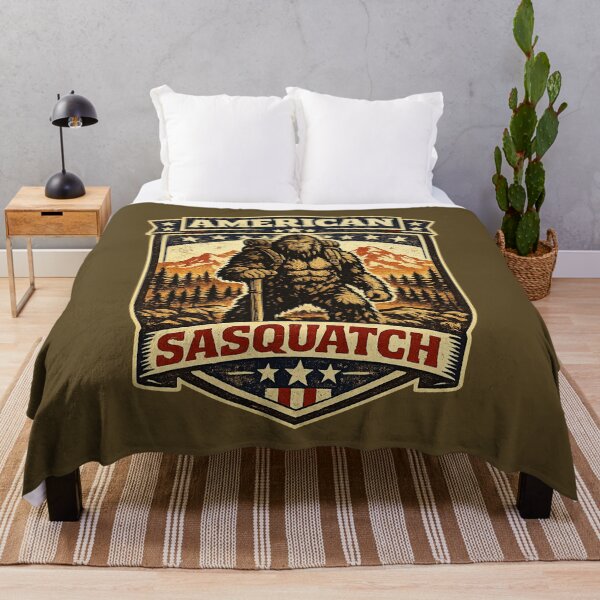 Item preview, American Sasquatch – Patriotic Bigfoot Outdoor Badge designed and sold by amarvilks.