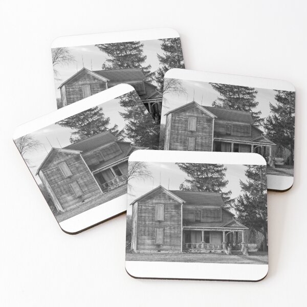 Item preview, Black and white abandoned house designed and sold by FlyingLilly.