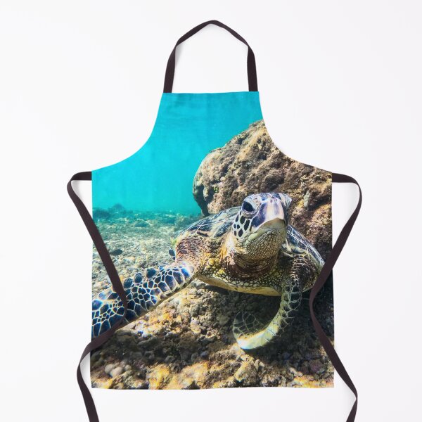 Item preview, Grumpy Sea Turtle Underwater Photography Print, Ocean Wildlife Coastal Art designed and sold by Salty Colors Studio.