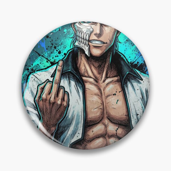 Item preview, Grimmjow Blue Haired Panther Warrior Hollow Mask Sexta Rank Claw Strike Fan Art Portrait designed and sold by Senpaiwaves.