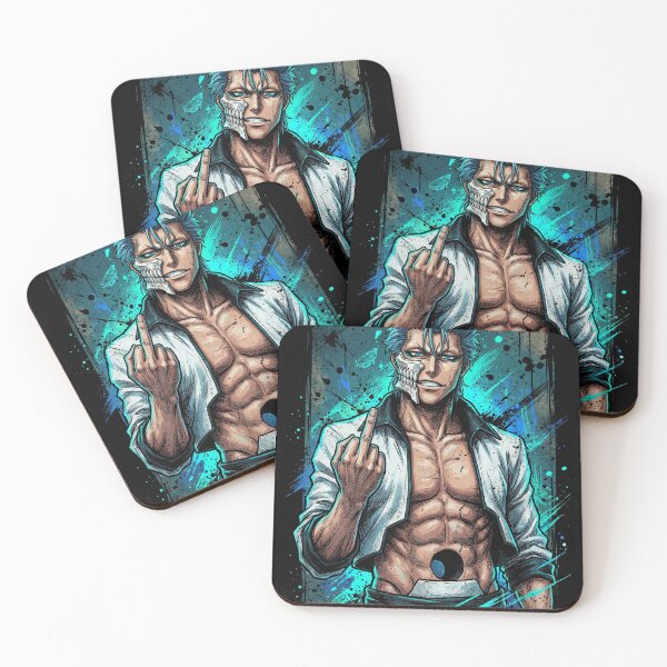 Item preview, Grimmjow Blue Haired Panther Warrior Hollow Mask Sexta Rank Claw Strike Fan Art Portrait designed and sold by Senpaiwaves.