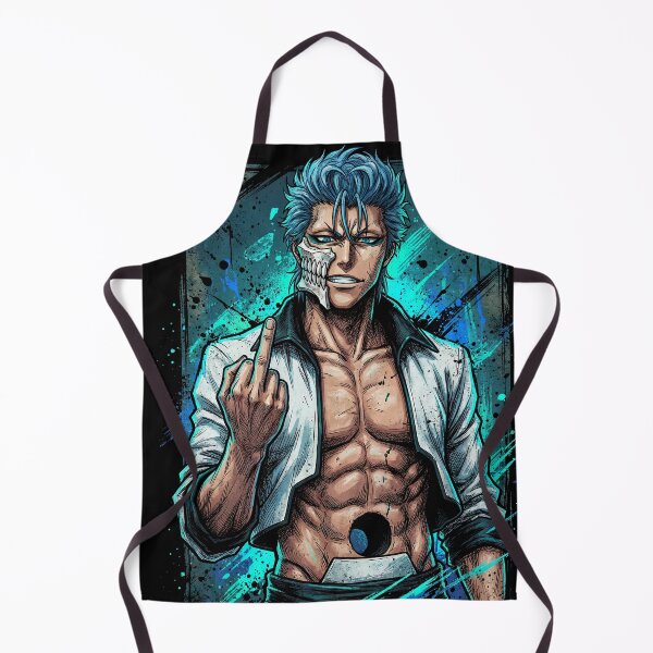 Item preview, Grimmjow Blue Haired Panther Warrior Hollow Mask Sexta Rank Claw Strike Fan Art Portrait designed and sold by Senpaiwaves.