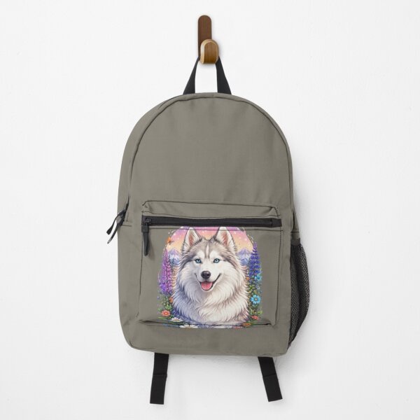 Item preview, Blue-Eyed Siberian Husky Illustration – Majestic White Fur Dog Art designed and sold by Bizertart.