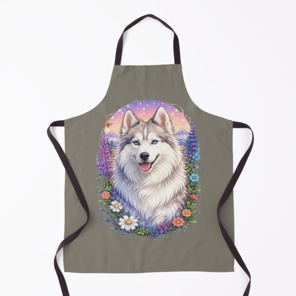 Item preview, Ilustración de un husky siberiano de ojos azules: majestuoso perro de pelaje blanco designed and sold by Bizertart.