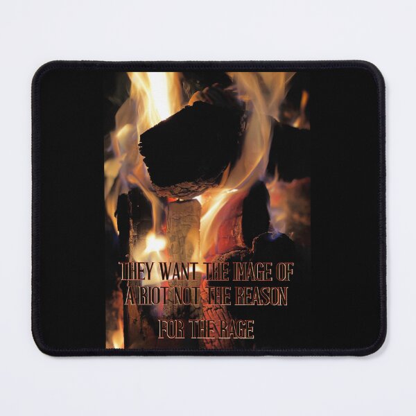 Item preview, They Want the Image of a Riot Not the Reason – Skull in Flames Protest Art Print designed and sold by aadventures.