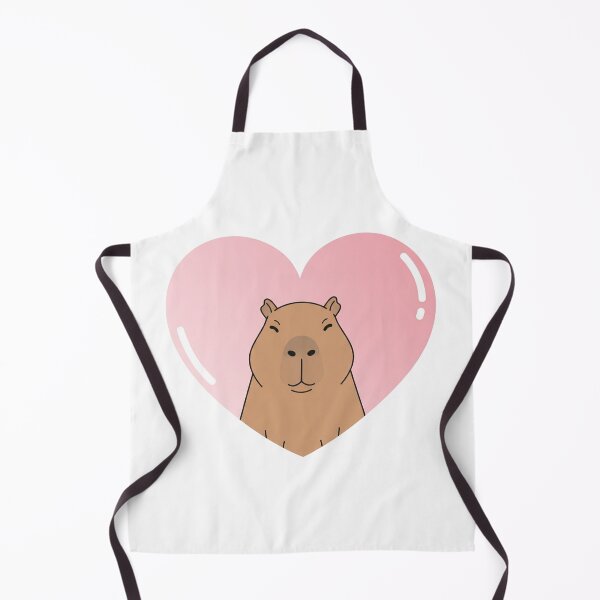 Item preview, Cute Kawaii Capybara in Pink Heart Sticker designed and sold by PixelQ.
