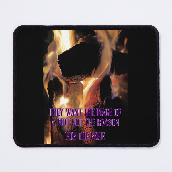 Item preview, They Want the Image of a Riot Not the Reason – Skull in Flames Protest Art Print designed and sold by aadventures.