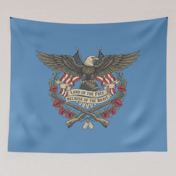 Item preview, Honoring the Brave: Patriotic Eagle Shield designed and sold by InkWeaveShop.