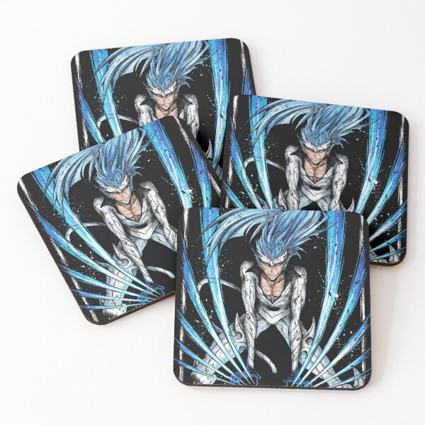 Item preview, Grimmjow Anime Blue-Haired Antihero Inspired – Cero Claws Dynamic Pose designed and sold by Senpaiwaves.