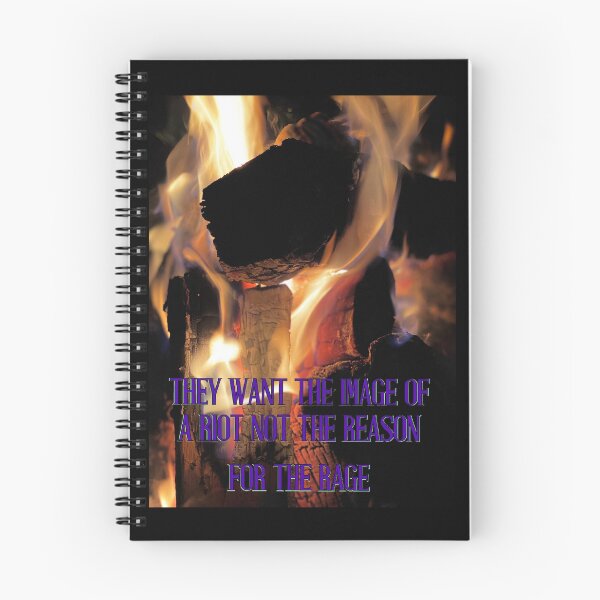 Item preview, They Want the Image of a Riot Not the Reason – Skull in Flames Protest Art Print designed and sold by aadventures.