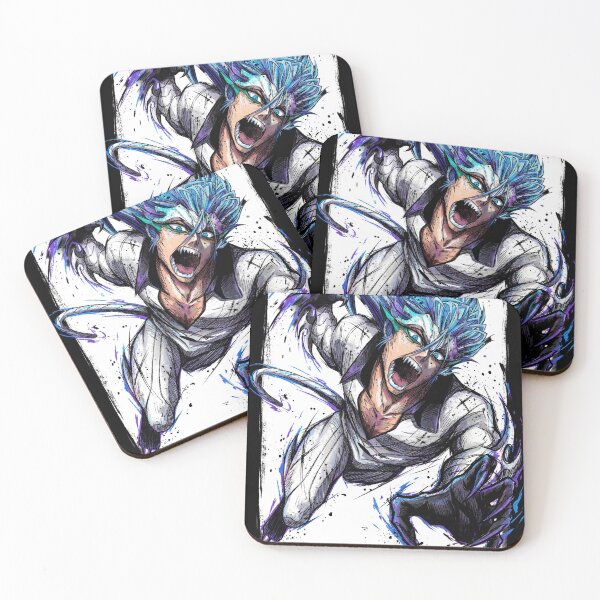 Item preview, Grimmjow Feline Espada Fighter Manga Style – Intense Eyes Hollow Mask designed and sold by Senpaiwaves.