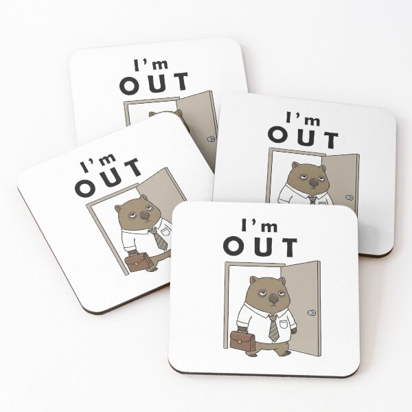 Item preview, I'm Out: Wombat Clocking Out for Freedom designed and sold by Jason/Lucy-workshop.