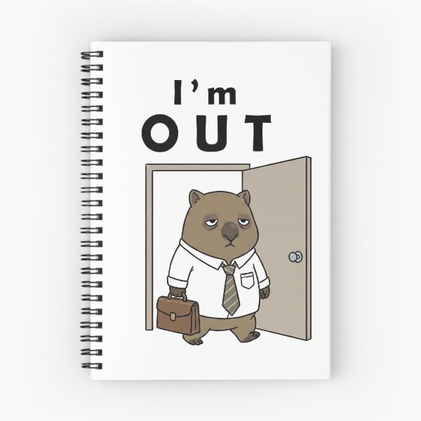 Item preview, I'm Out: Wombat Clocking Out for Freedom designed and sold by Jason/Lucy-workshop.