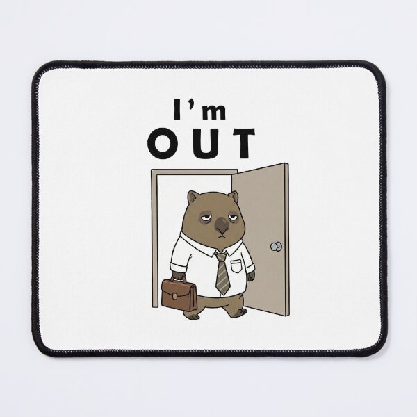 Item preview, I'm Out: Wombat Clocking Out for Freedom designed and sold by Jason/Lucy-workshop.