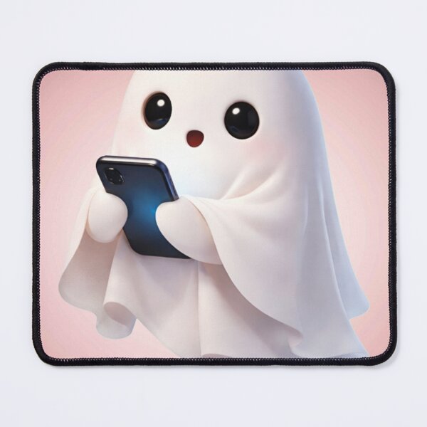 Item preview, Cute white ghost on beach background  designed and sold by Aj dreamwork.