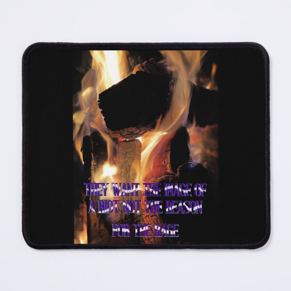 Item preview, They Want the Image of a Riot Not the Reason – Skull in Flames Protest Art Print designed and sold by aadventures.