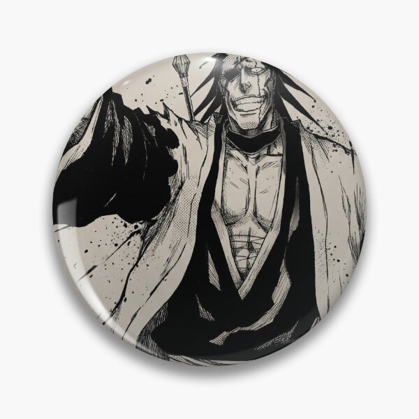 Item preview, Kenpachi Spiky Black Hair Eyepatch Warrior Fan Art – Ragged Haori Berserker Design designed and sold by Senpaiwaves.